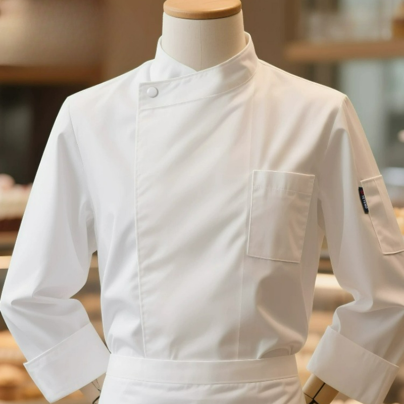 Commercial Kitchen Services - 셰프 재킷 반팔/긴팔 단색 면 베이킹