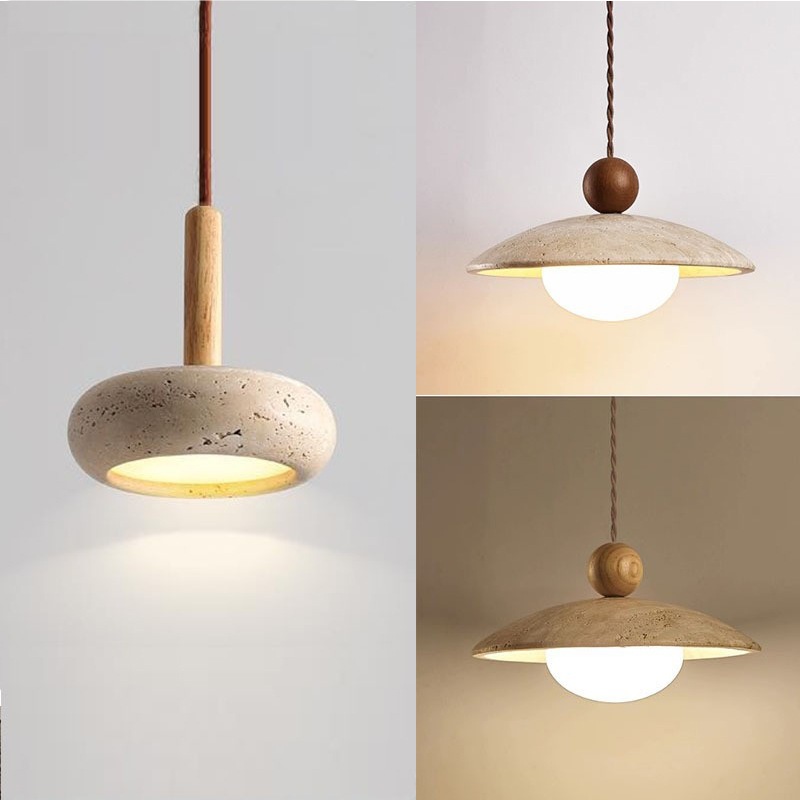 Commercial Kitchen Lighting Design - 스톤 펜던트 조명 LED 주방 아일랜드
