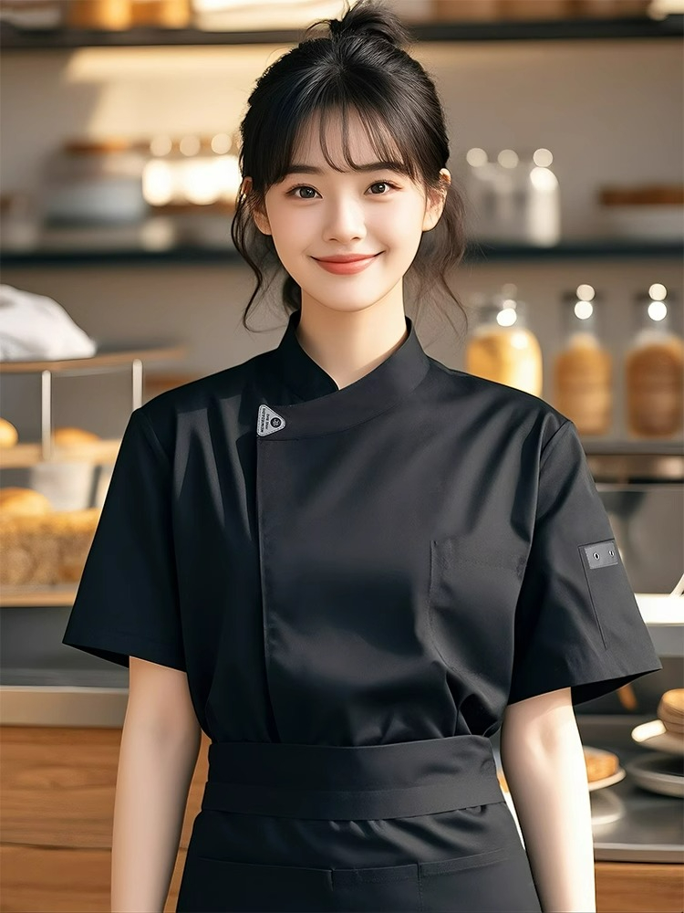Commercial Kitchen Services - 셰프 재킷 여성 짧은 소매 주방
