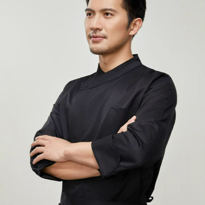 셰프 재킷 반팔/긴팔 단색 면 베이킹 케이터링 제과 요 - Commercial Kitchen Services 리뷰 및 가격