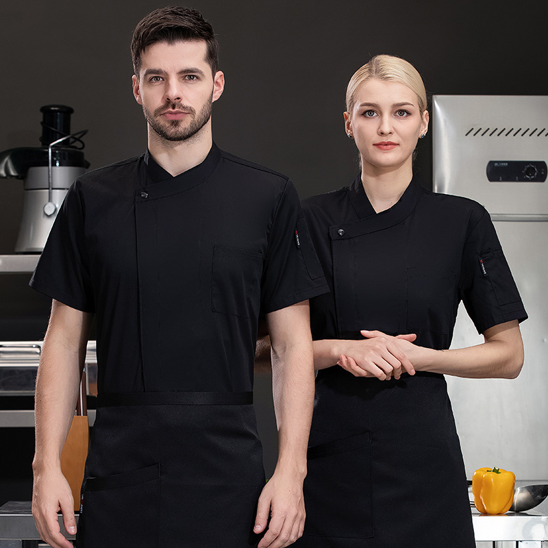 셰프 재킷 반팔/긴팔 단색 면 베이킹 케이터링 제과 요 - Commercial Kitchen Services 리뷰 및 가격