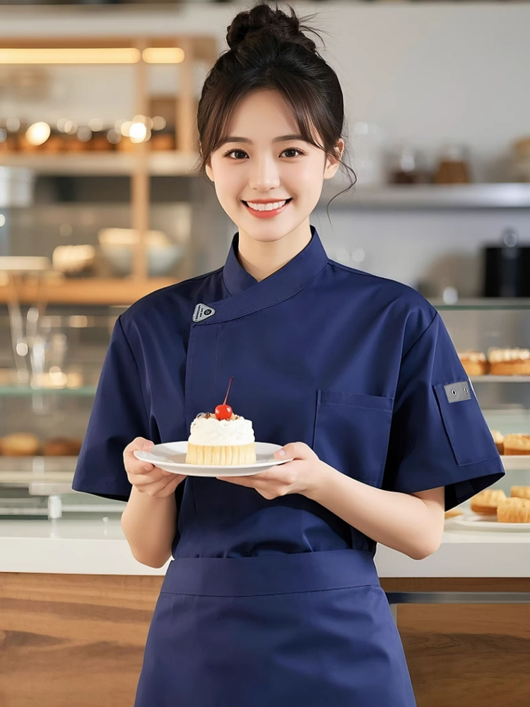 셰프 재킷 여성 짧은 소매 주방 요리사 유니폼 이발사  - Commercial Kitchen Services 리뷰 및 가격