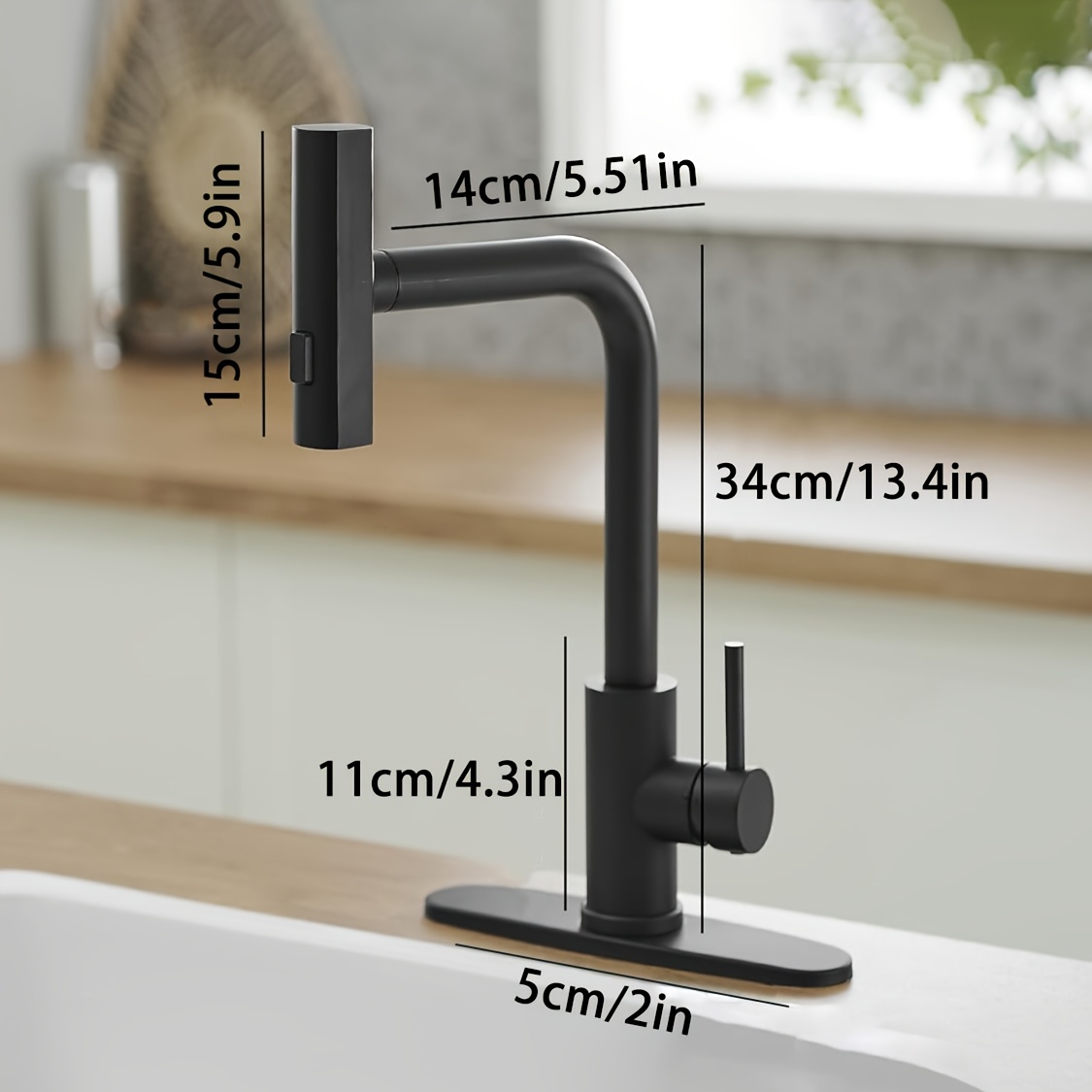 1 PC 블랙 주방 수도꼭지(풀다운 스프레이 포함),  - Commercial Kitchen Utensils 리뷰 및 가격