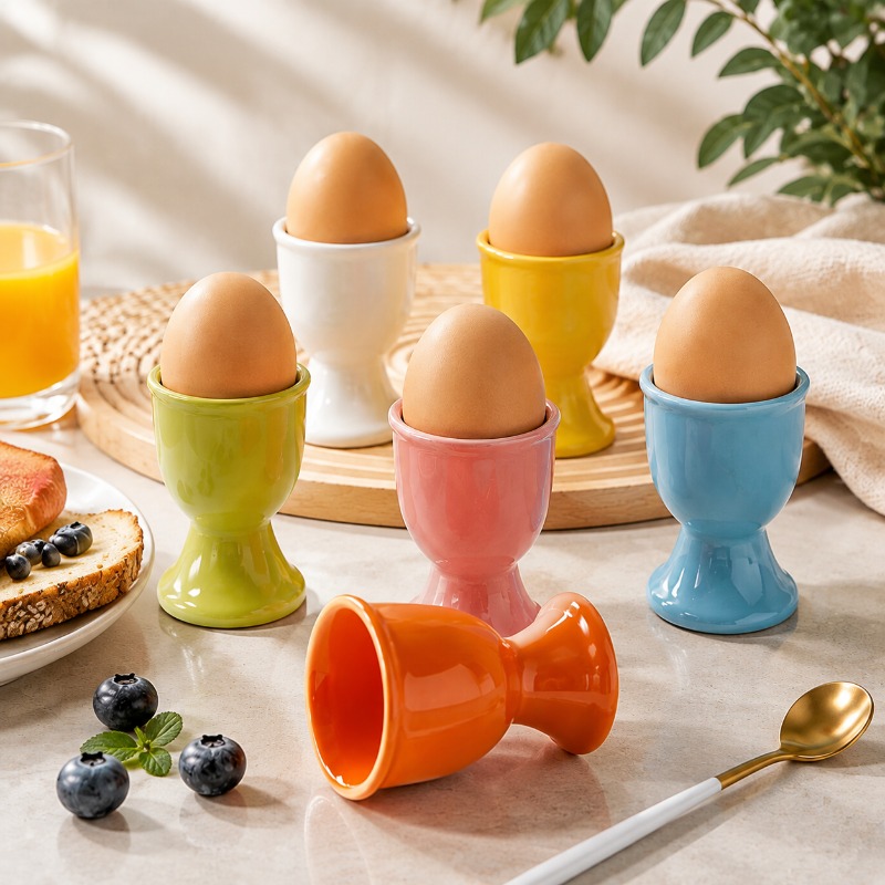 세라믹 계란 컵 홀더 마카롱 컬러 크리 에이 티브 서빙 - Commercial Kitchen Utensils 리뷰 및 가격