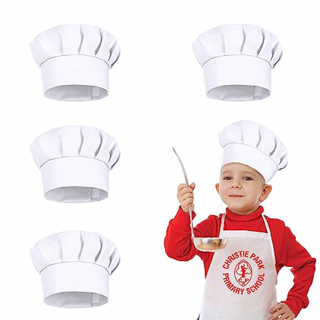 4개 세트 흰색 파티 모자 코스튬 어린이 셰프 모자 2 - Commercial Kitchen Services 리뷰 및 가격