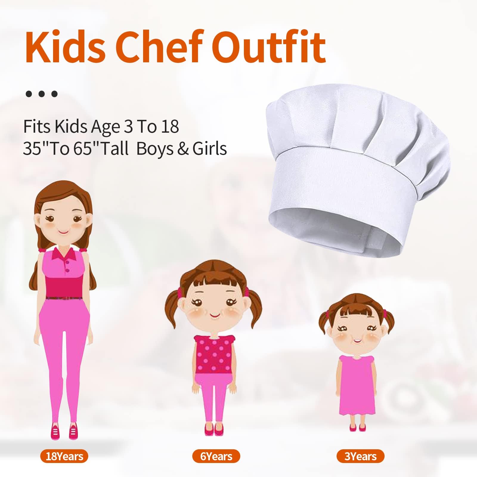 4개 세트 흰색 파티 모자 코스튬 어린이 셰프 모자 2 - Commercial Kitchen Services 리뷰 및 가격
