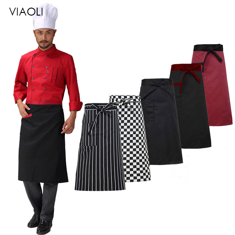 주방 요리 앞치마, 스트라이프 격자 무늬, 반장 짧은  - Commercial Kitchen Services 리뷰 및 가격