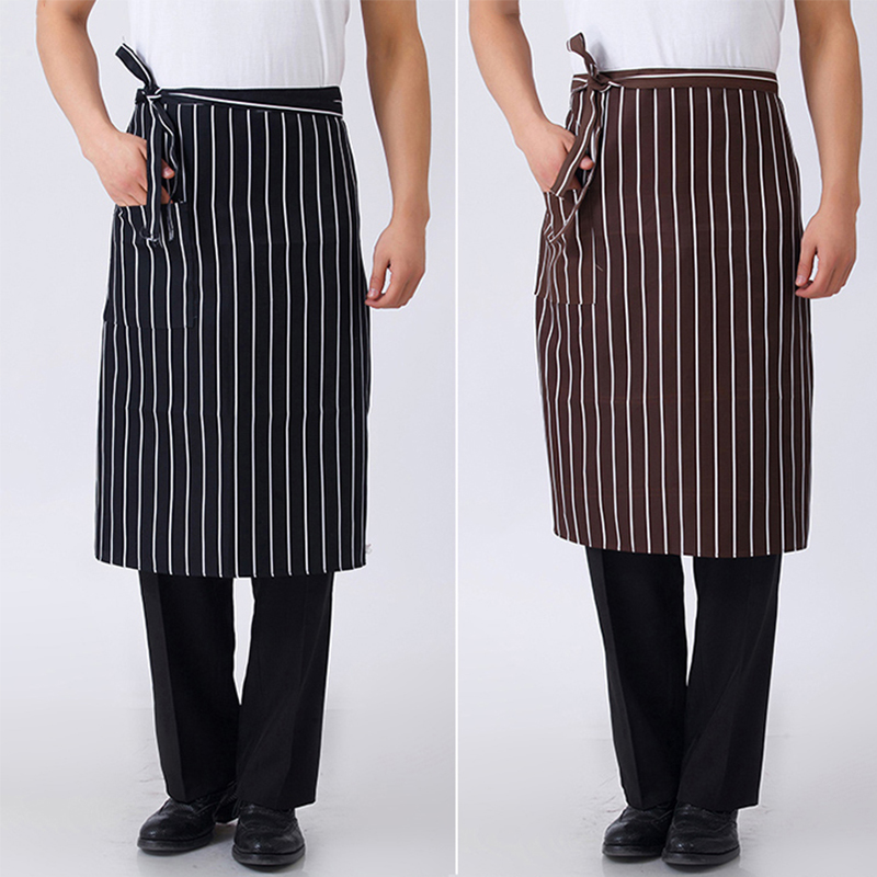 주방 요리 앞치마, 스트라이프 격자 무늬, 반장 짧은  - Commercial Kitchen Services 리뷰 및 가격